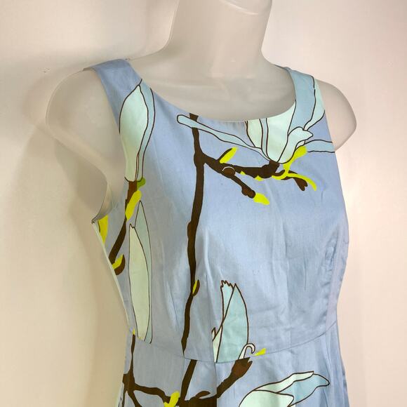Anthropologie Marimekko Printed Floral Sheath Dress Blue - Picture 2 of 8